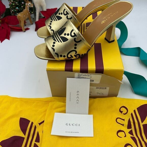 Women’s Gucci X Adidas slide sandals size 39 made in Italy - Picture 4 of 9